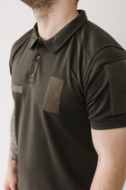 Мужская футболка милитари-поло с липучками для шевронов, хаки, размер S - изображение 3