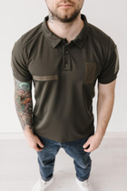 Мужская футболка милитари-поло с липучками для шевронов, хаки, размер S - изображение 4