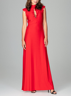 Плаття вечірнє довге жіноче Lenitif K486 S Червоне (5902194353809) - зображення 4
