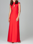 Sukienka trapezowa damska wieczorowa Lenitif K486 L Czerwona (5902194353823) - obraz 3