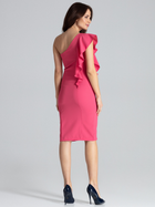Sukienka ołówkowa damska midi Lenitif K488 M Różowa (5902194354134) - obraz 2