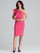 Плаття міді літнє жіноче Lenitif K488 S Рожеве (5902194354127) - зображення 4