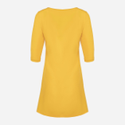 Sukienka trapezowa damska z dekoltem Lenitif L001 L Żółta (5902194355681) - obraz 7