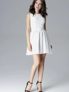 Sukienka krótka letnia damska Lenitif L024 XL Ecru (5902194363129) - obraz 1