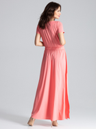 Sukienka długa letnia damska Lenitif L042 XL Koralowa (5902194369442) - obraz 2