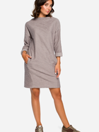 Sukienka krótka jesienna damska BeWear B096 XL Szara (5903068425196) - obraz 1