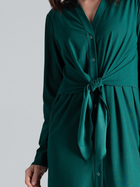 Плаття-сорочка міді літнє жіноче Lenitif L031 XL Зелене (5902194365604) - зображення 5
