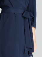 Плаття на запах міді літнє жіноче Figl M680 S Темно-синє (5902194371896) - зображення 7