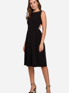 Плаття міді літнє жіноче Makover K011 XL Чорне (5903068459078) - зображення 1