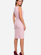 Sukienka ołówkowa damska z rozcięciem Makover K004 XL Różowa (5903068457777) - obraz 2
