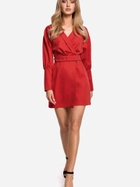 Sukienka kopertowa krótka jesienna damska Made Of Emotion M501 2XL Czerwona (5903068476853) - obraz 1