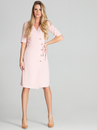 Sukienka midi letnia damska Figl M703 S Różowa (5902194380089) - obraz 3