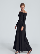 Sukienka długa jesienna damska Figl M707 S Czarna (5902194382618) - obraz 4
