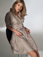 Sukienka koszulowa krótka letnia damska Figl M739 L Beżowa (5902194385855) - obraz 5