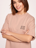 Sukienka T-shirt damska midi BeWear B194 2XL Cappuccino (5903887620482) - obraz 3