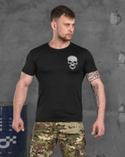 Тактическая потоотводящая футболка odin black skull L