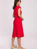 Sukienka trapezowa damska midi BeWear B217 XL Czerwona (5903887654005) - obraz 2