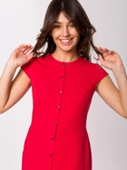 Sukienka trapezowa damska midi BeWear B217 XL Czerwona (5903887654005) - obraz 3