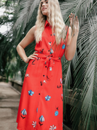 Плаття-сорочка міді літнє жіноче BeWear B230 M Червоне (5903887656788) - зображення 5