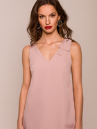 Плаття коротке літнє жіноче Makover K128 M Світло-рожеве (5903887667845) - зображення 3