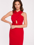 Sukienka ołówkowa damska elegancka Makover K130 S Czerwona (5903887668286) - obraz 3