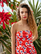 Sukienka krótka letnia damska Makover K132 2XL Czerwona (5903887668675) - obraz 7