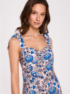 Sukienka na ramiączkach damska midi Makover K134 2XL Niebieska (5903887668972) - obraz 3