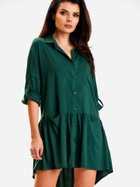 Плаття-сорочка коротке літнє жіноче Awama A584 S-M Темно-зелене (5902360581036) - зображення 4