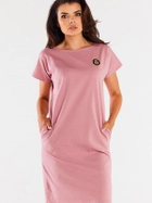 Плаття-футболка коротке літнє жіноче Infinite You M301 S Рожеве (5902360572553) - зображення 4