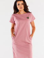 Плаття-футболка коротке літнє жіноче Infinite You M301 M Рожеве (5902360572560) - зображення 4