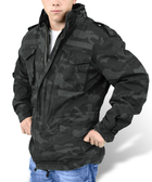 Куртка зі знімною підкладкою SURPLUS REGIMENT M 65 JACKET 2XL Washed black camo - зображення 5