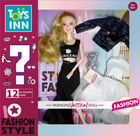 Lalka z akcesoriami Stnux Emily Fashion Black 29 cm (5901583298097) - obraz 1