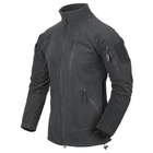 Куртка тактическая Helikon-Tex Флисовая на замке L Серая ALPHA TACTICAL JACKET - GRID FLEECE L SHADOW GREY (BL-ALT-FG-35-B05-L)