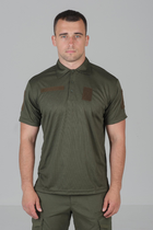 Чоловіча потовідвідна футболка Поло Coolmax у кольорі олива 50