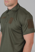 Чоловіча потовідвідна футболка Поло Cool-pas у кольорі олива 54 - зображення 3