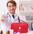 Аптечка-органайзер, сумка для хранения лекарств / таблеток / медикаментов, набор 2 шт, цв. красный (81702876) - изображение 5