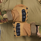 Перчатки TACT с защитными накладками и антискользящими вставками на ладонях койот размер L - изображение 4