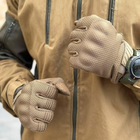 Летние сетчатые перчатки с усиленными пальцами и антискользящим покрытием койот размер XL - изображение 4