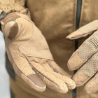 Летние сетчатые перчатки с усиленными пальцами и антискользящим покрытием койот размер XL - изображение 7