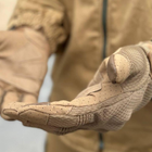Летние сетчатые перчатки с усиленными пальцами и антискользящим покрытием койот размер S - изображение 5