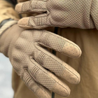 Летние сетчатые перчатки с усиленными пальцами и антискользящим покрытием койот размер L - изображение 8