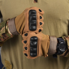 Безпалі рукавиці TACT із захисними накладками койот розмір L - зображення 3