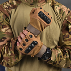Безпалі рукавиці TACT із захисними накладками койот розмір L - зображення 4