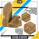 Всесезонные кожаные Кроссовки M-Tac Patrol R со стойкой резиновой подошвой койот размер 45 - изображение 8