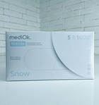 Перчатки нитриловые Mediok Snow размер S белые 100 шт - изображение 1
