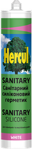 Герметик силіконовий Hercul SANITARY санітарний білий (280 мл) (HS062)
