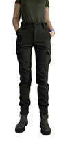 Женские полицейские тактические брюки 54 черные утепленные - изображение 5
