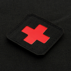 Нашивка Medic M-Tac Laser Cut Cross Black/Red - зображення 2