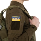 Шеврон патч на липучці "Прапор України з гербом UKRAINE" TY-9924 сірий-жовтий-блакитний - зображення 5