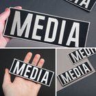 Набір шевронів 2 шт з липучкою IDEIA MEDIA 9х25 + 4.5х12.5 см для медіа преси та журналістів Чорний (4820182657184) - зображення 4